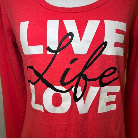 Energie Vibrant Red‎ Long Sleeve Tee Women’s Size Large - Picture 6 of 14